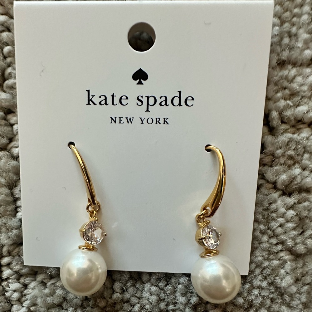 Kate Spade Gold and Pearl Earrings